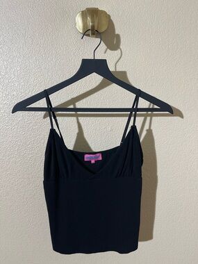 EDIKTED Rosina Black Tank Top
